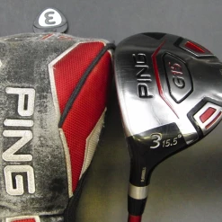 Left Handed Ping G15 17.4SS 15.5° 3 Wood Stiff Graphite Shaft Ping Grip + H.C
