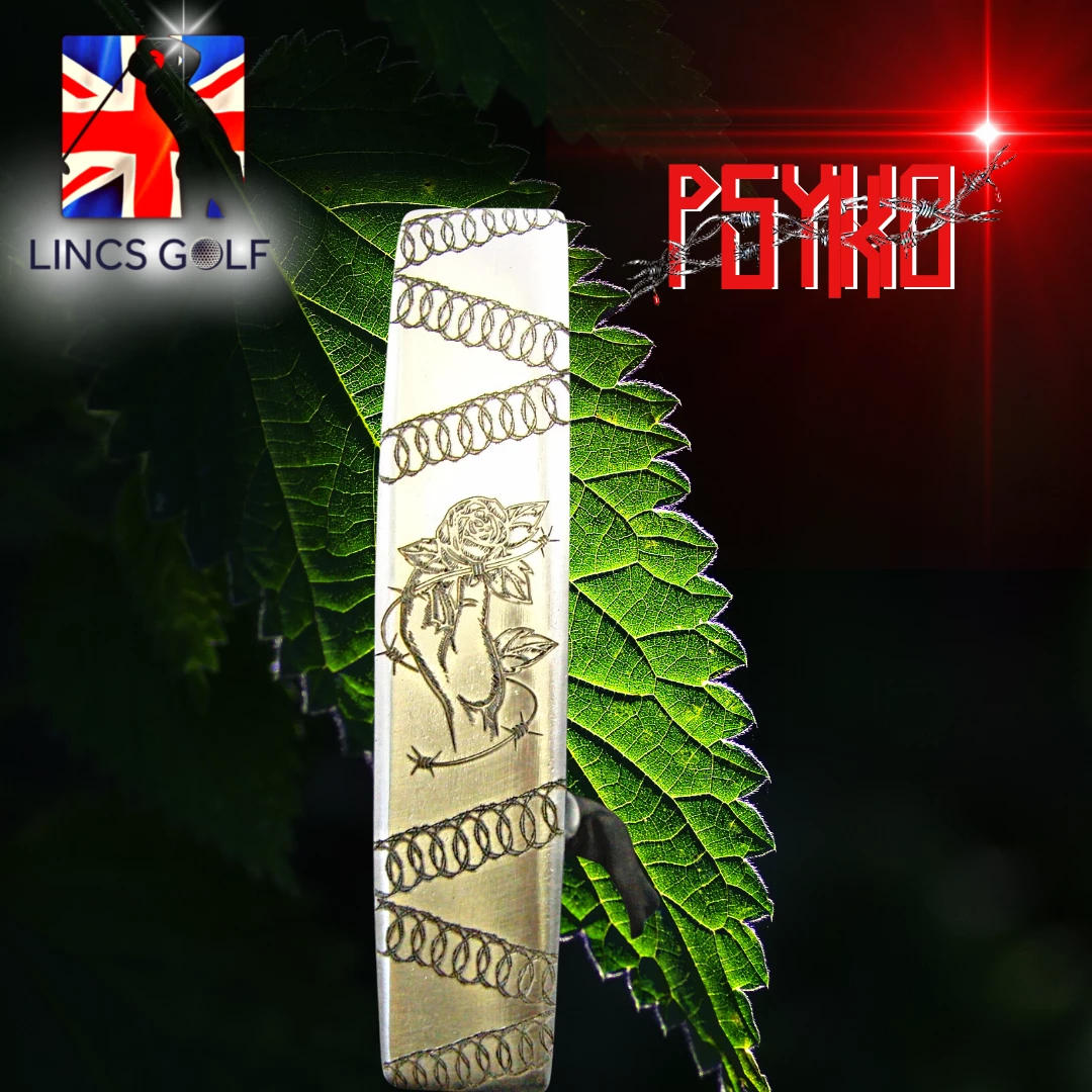 Custom Milled Ping Pal 2 Barbed Wire Rose PSYKO Tattoo Art Engraved Putter - Image 7