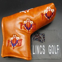 Luxury PSYKO GOLF Embroidered Logo Genuine Leather Putter Head Cover