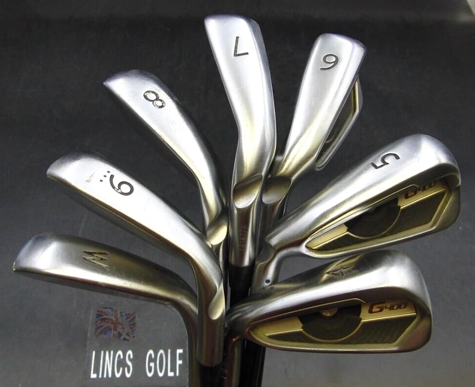 Left Handed Set Of 7 X Ping G400 Blue Dot Irons 4-PW Regular Graphite Shafts