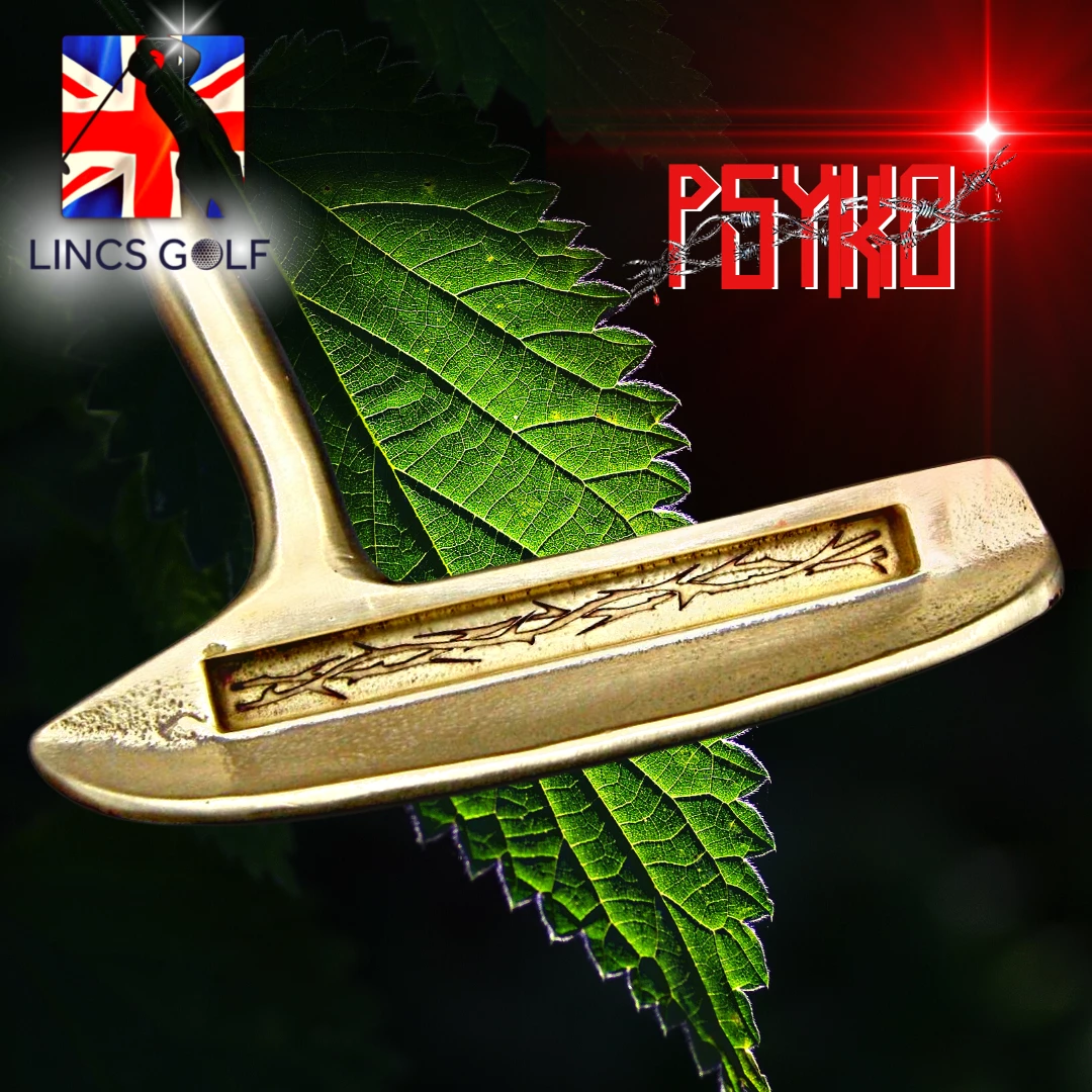 Custom Milled PSYKO Rose In Chained Hands Barbed Wire Engraved Tattoo Art Putter - Image 2