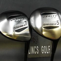 Set Of 2 Maruman Verity RV2 23° 7 & 20° 5 Woods Regular Graphite Shafts