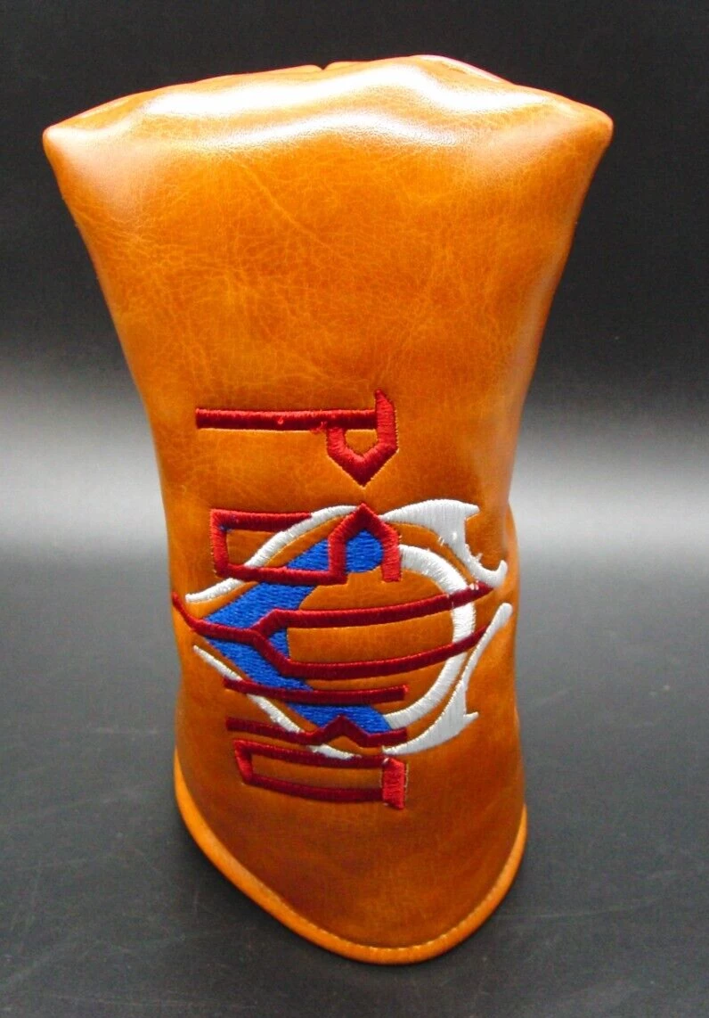 Luxury PSYKO GOLF Embroidered Logo Genuine Leather Putter Head Cover - Image 3