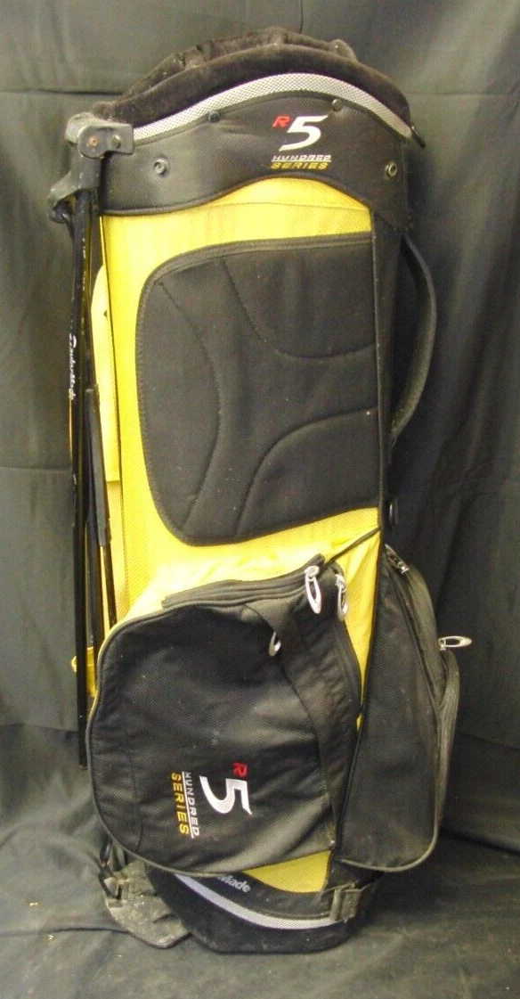 7 Division Taylormade R5 Hundred Series Black & Yellow Stand Carry Golf Bag - Image 3