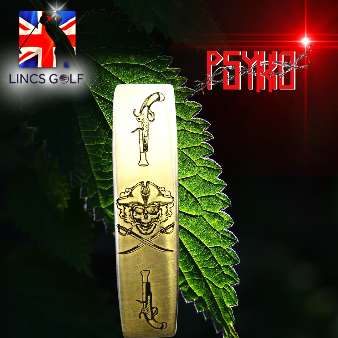 Custom Milled Ping Pal Pirate Theme PSYKO Tattoo Art Engraved Putter 89cm Long - Image 8