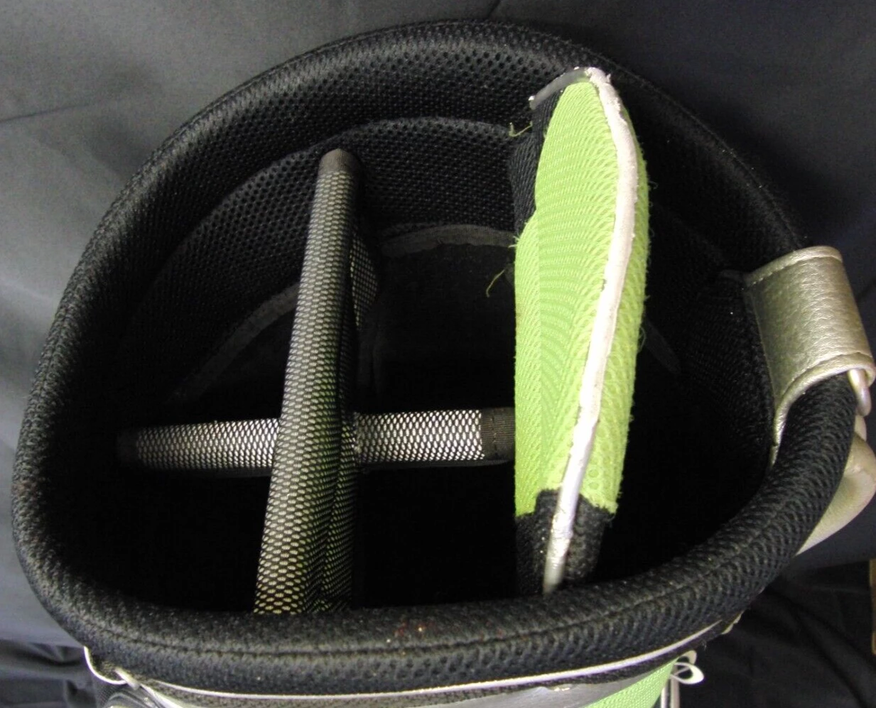 5 Division Mizuno Silver Black & Green Tour Trolley Cart Golf Bag - Image 5