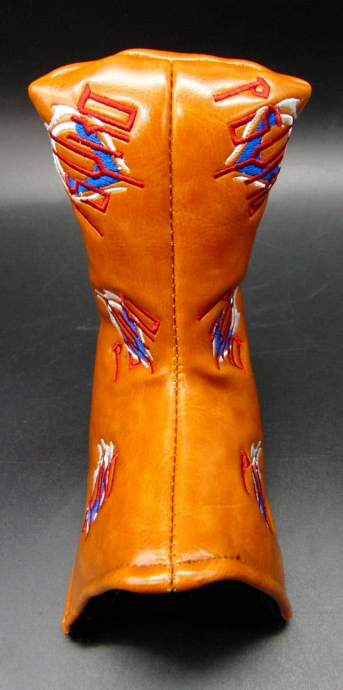 Luxury PSYKO GOLF Embroidered Logo Genuine Leather Putter Head Cover - Image 4