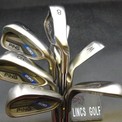 Set Of 7 X Ping G30 Yellow Dot Irons 5-PW+GW Stiff Steel Shafts Ping Grips