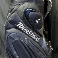 5 Division Bridgestone Tourstage Black & Silver Tour Cart Golf Clubs Bag