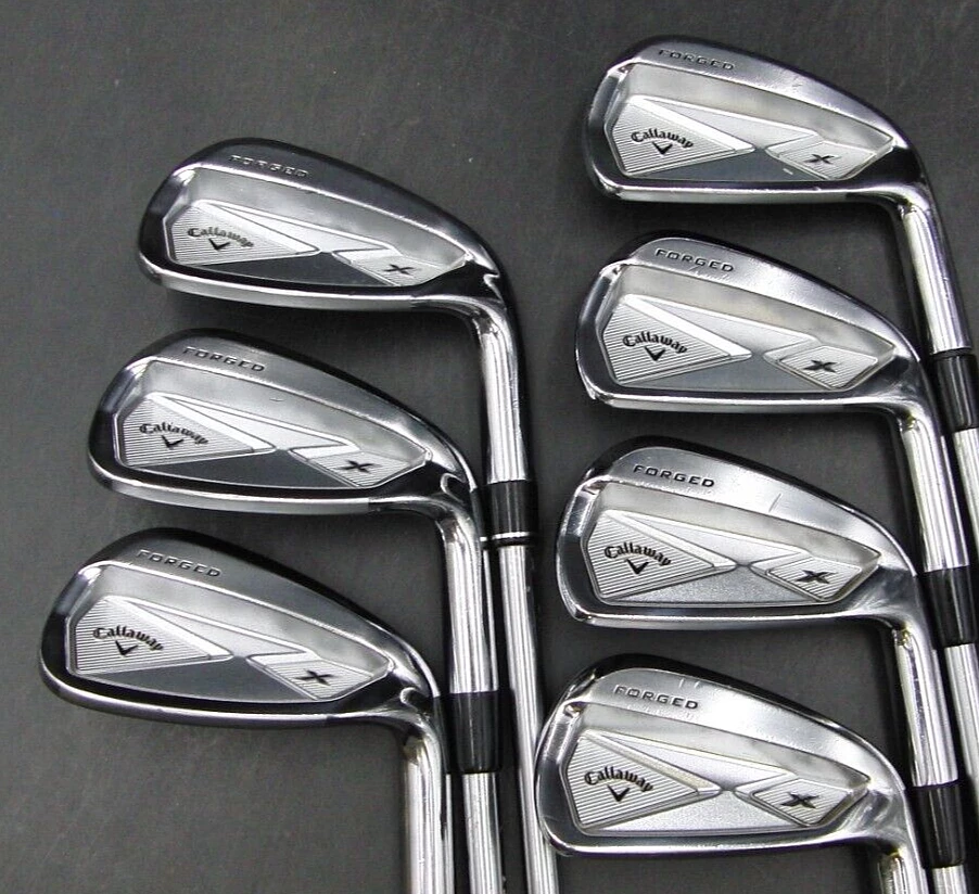 Set Of 7 X Callaway X Forged Irons 4-PW Stiff Graphite Shafts Lamkin Grips - Image 2
