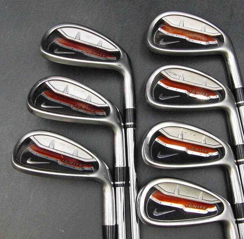 Set Of 7 X Nike Ignite Irons 4-PW Uniflex Steel Shafts Nike Grips - Image 2