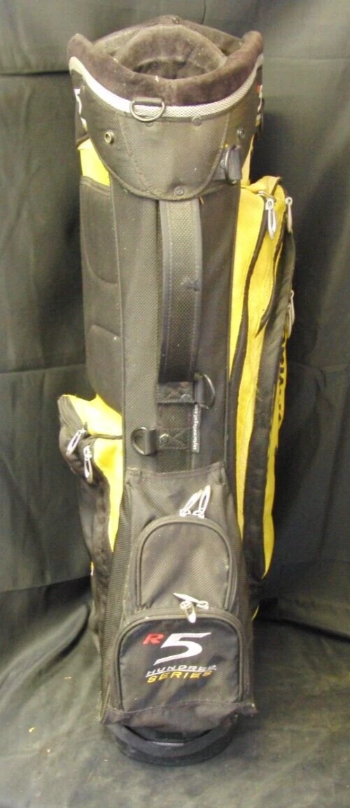 7 Division Taylormade R5 Hundred Series Black & Yellow Stand Carry Golf Bag - Image 2