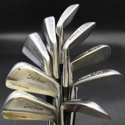 Set Of 9 X Titleist CustomGrind Irons 3-SW Stiff Steel Shafts Golf Pride Grips