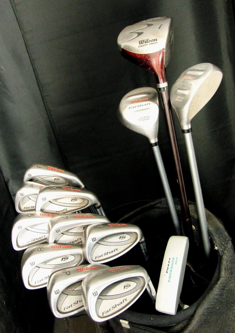 Wilson & Fazer Set Of Wilson Fatshaft 3-SW +Driver +3 Wood +5 Wood +Putter +Bag