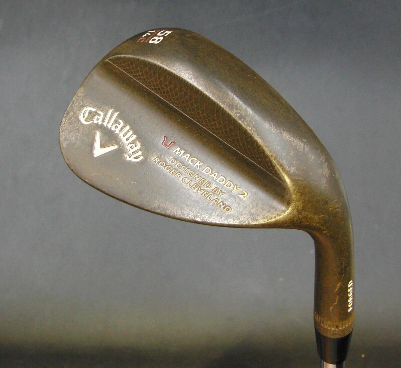 RAW Callaway Mack Daddy 2 Forged 58° Sand Wedge Stiff Steel Shaft Callaway Grip - Image 6